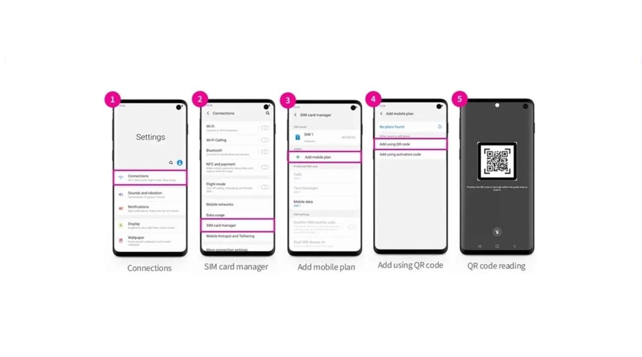 eSIM setting instruction - Android